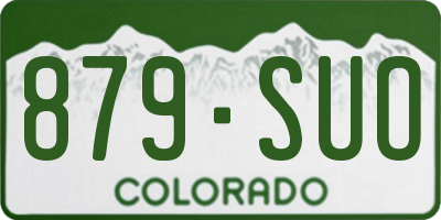 CO license plate 879SUO