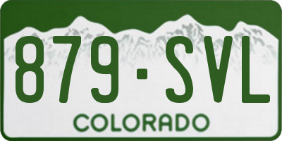 CO license plate 879SVL