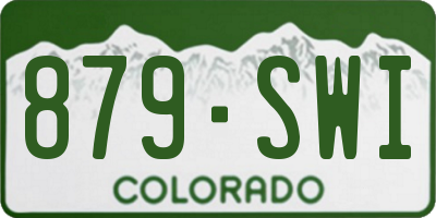 CO license plate 879SWI