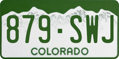 CO license plate 879SWJ
