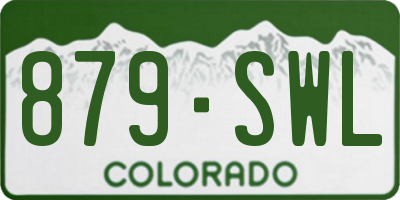CO license plate 879SWL