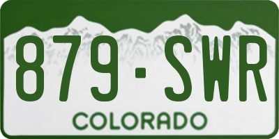 CO license plate 879SWR