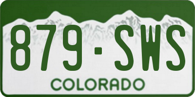 CO license plate 879SWS