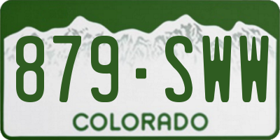 CO license plate 879SWW