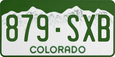 CO license plate 879SXB