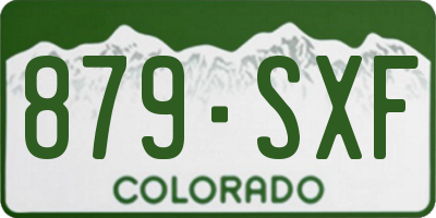 CO license plate 879SXF
