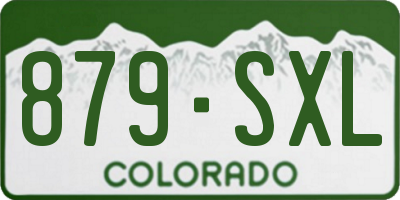 CO license plate 879SXL