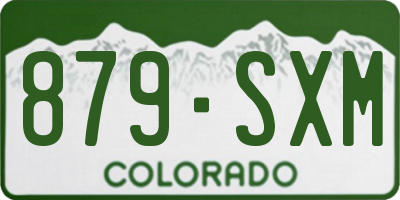 CO license plate 879SXM