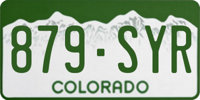 CO license plate 879SYR