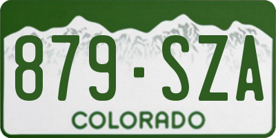 CO license plate 879SZA