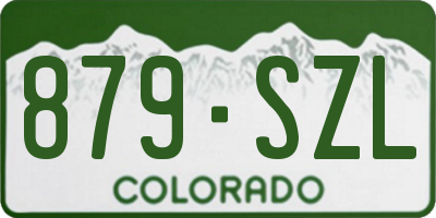 CO license plate 879SZL