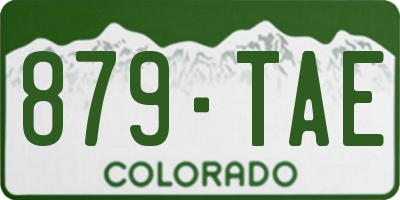 CO license plate 879TAE