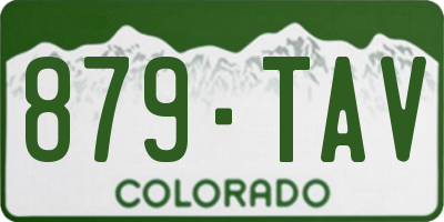 CO license plate 879TAV