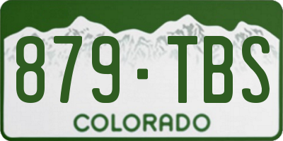 CO license plate 879TBS