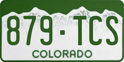 CO license plate 879TCS