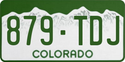 CO license plate 879TDJ
