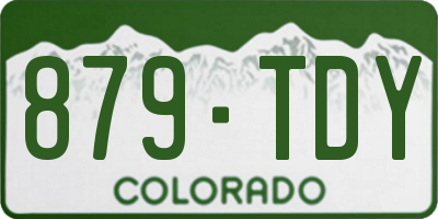 CO license plate 879TDY