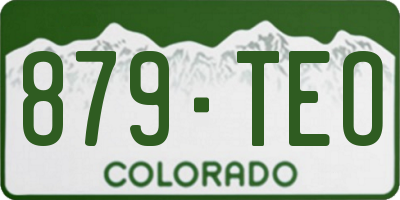 CO license plate 879TEO