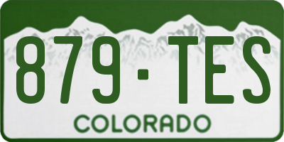 CO license plate 879TES