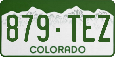 CO license plate 879TEZ
