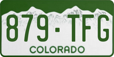 CO license plate 879TFG