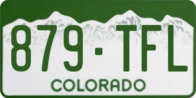 CO license plate 879TFL