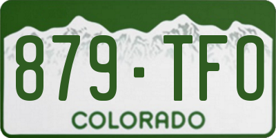 CO license plate 879TFO