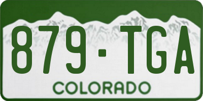 CO license plate 879TGA