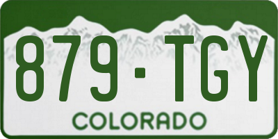 CO license plate 879TGY