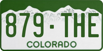 CO license plate 879THE