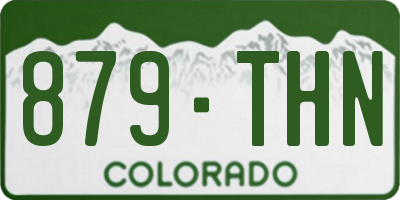 CO license plate 879THN