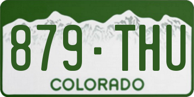 CO license plate 879THU