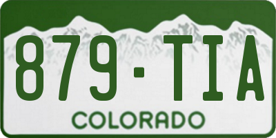 CO license plate 879TIA