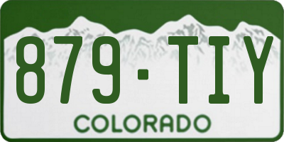 CO license plate 879TIY