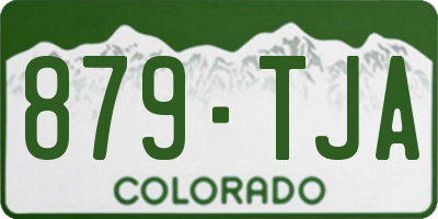 CO license plate 879TJA