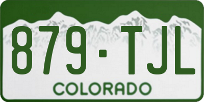 CO license plate 879TJL