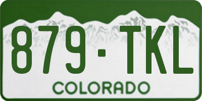 CO license plate 879TKL
