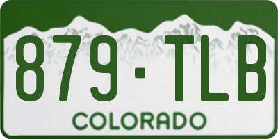 CO license plate 879TLB