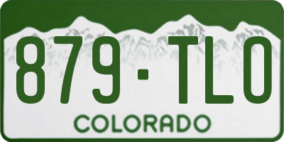 CO license plate 879TLO