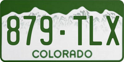CO license plate 879TLX
