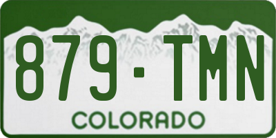 CO license plate 879TMN
