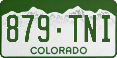 CO license plate 879TNI