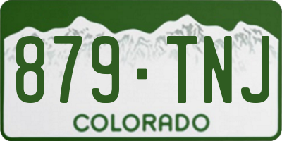 CO license plate 879TNJ