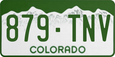 CO license plate 879TNV