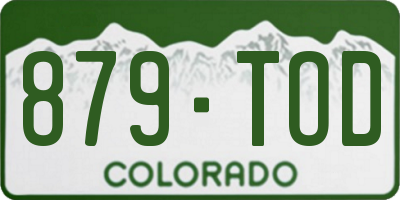 CO license plate 879TOD
