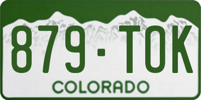 CO license plate 879TOK