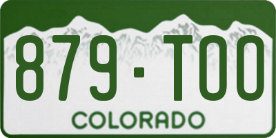 CO license plate 879TOO