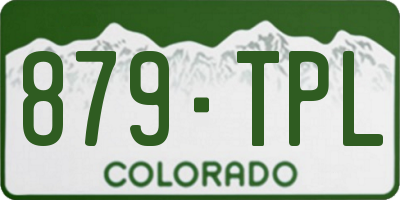 CO license plate 879TPL