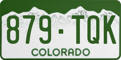 CO license plate 879TQK