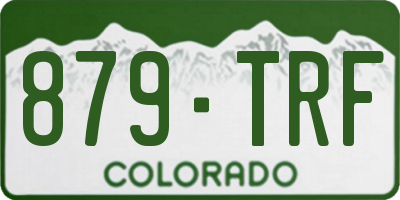 CO license plate 879TRF